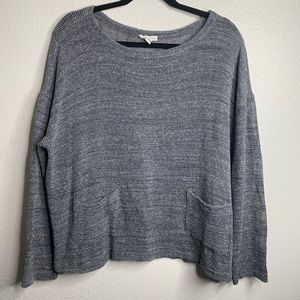 Eileen Fisher Long Sleeve Knitted Gray Top